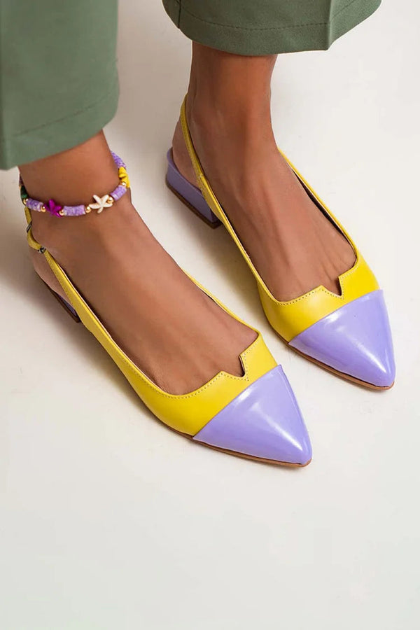 VITTORIA | Élégantes ballerines à bout renforcé et détails bicolores pour un style raffiné