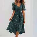 Annegret - Robe femme à encolure en V