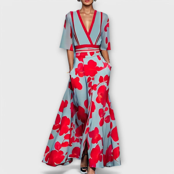 Elise - Élégante robe fourreau à fleurs
