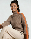 Malou™ | Pull à col montant à bandes contrastées