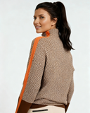 Malou™ | Pull à col montant à bandes contrastées