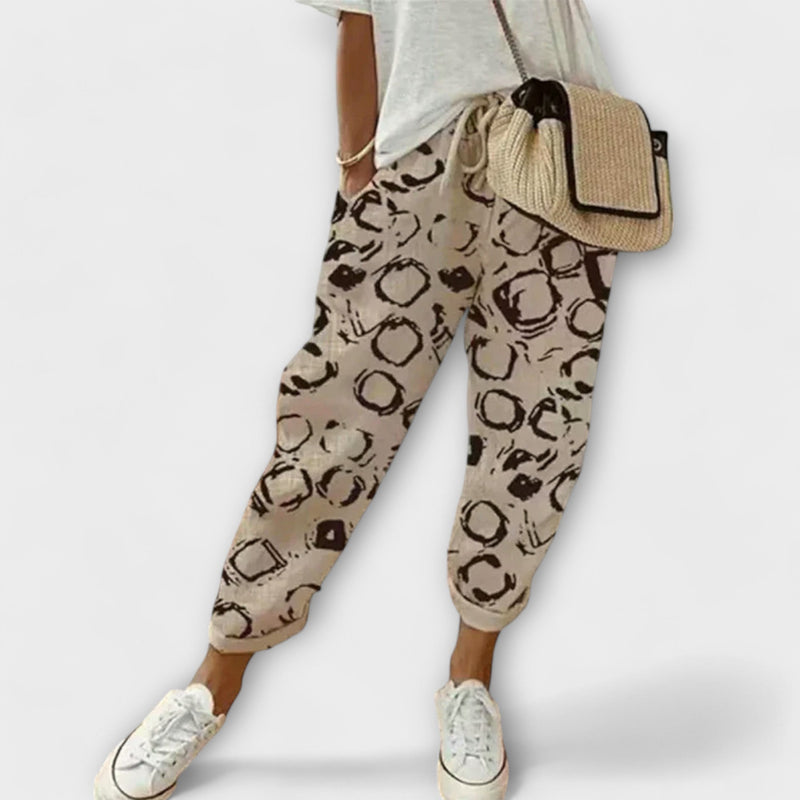Burga – Pantalon confortable en coton et lin