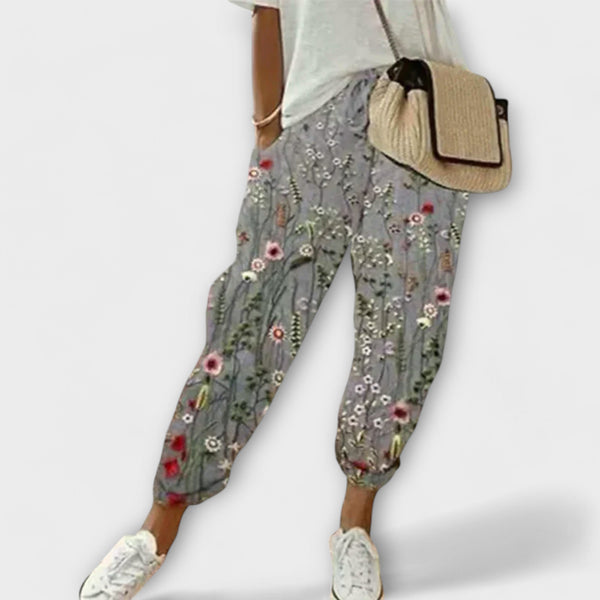 Burga – Pantalon confortable en coton et lin