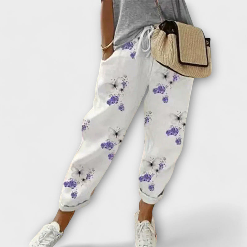 Burga – Pantalon confortable en coton et lin