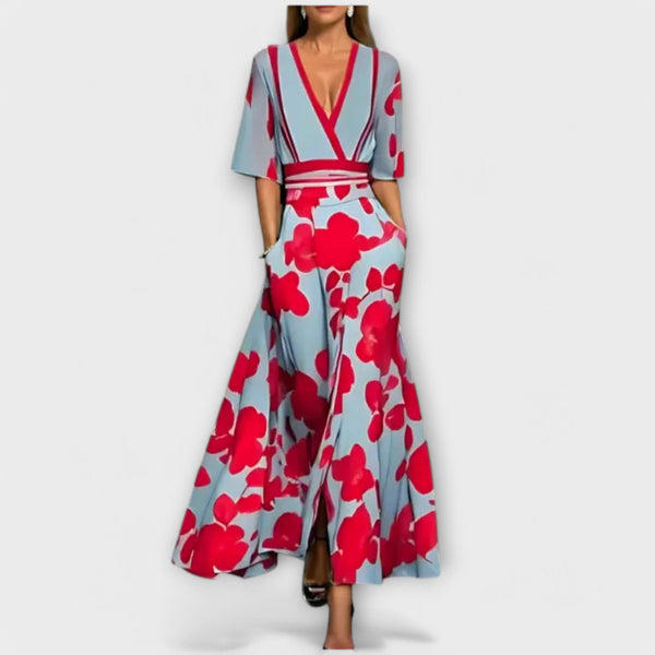 Elise - Élégante robe fourreau à fleurs