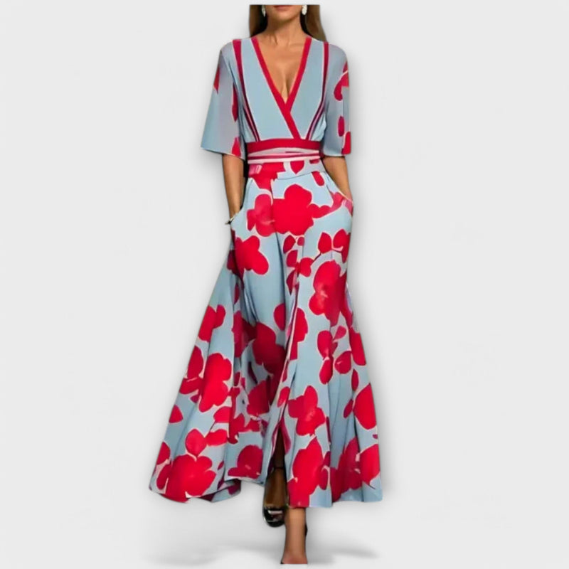 Elise - Élégante robe fourreau à fleurs