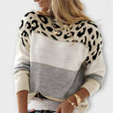 Cheyenne - Pull décontracté avec motif léopard
