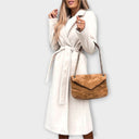 Eliza – Manteau long chic avec ceinture à nouer