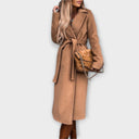 Eliza – Manteau long chic avec ceinture à nouer