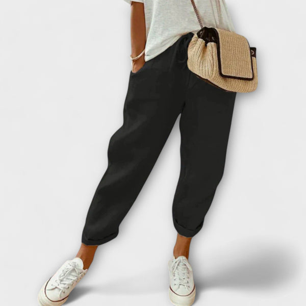 Bibi – Pantalon en lin tendance et décontracté