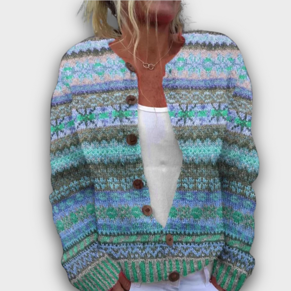 Lotte | Gilet bleu à imprimé