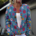 Tilda | Gilet bleu à imprimé fleuri