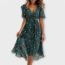 Annegret - Robe femme à encolure en V