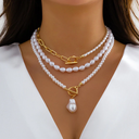 Collier vintage à plusieurs rangs de perles